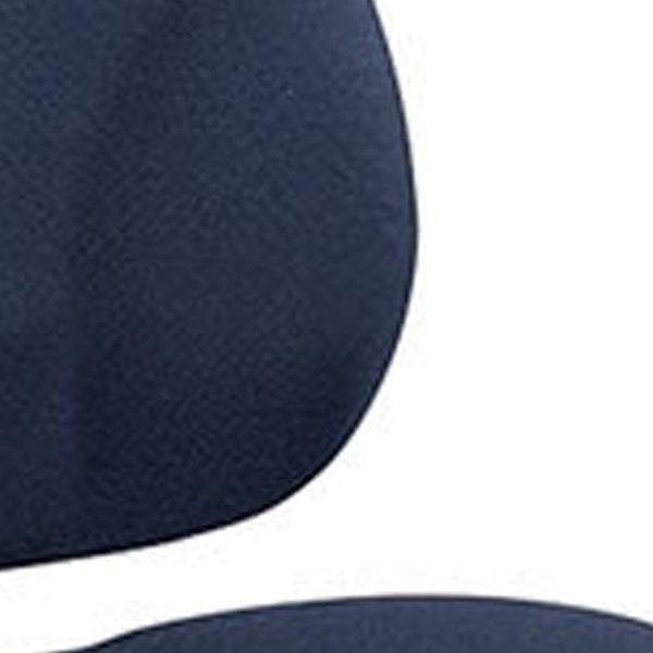 Homeroots Blue And Black Adjustable Swivel Fabric Rolling Office Chair Blue Jute 372433