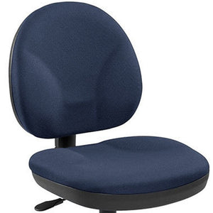 Homeroots Blue And Black Adjustable Swivel Fabric Rolling Office Chair Blue Jute 372433
