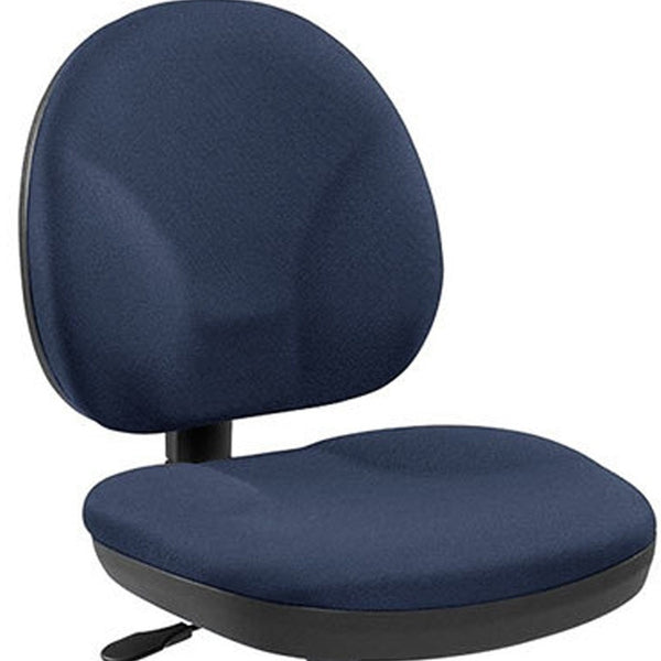 Homeroots Blue And Black Adjustable Swivel Fabric Rolling Office Chair Blue Jute 372433