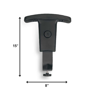Homeroots Black Adjustable Armrests Chair Frame  Plastic 372434