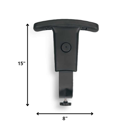 Homeroots Black Adjustable Armrests Chair Frame  Plastic 372434