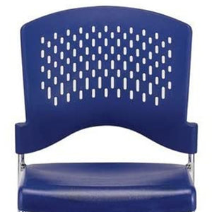 Homeroots Set Of Four Navy Blue And Silver Plastic Office Chair Navy Plastic 372438