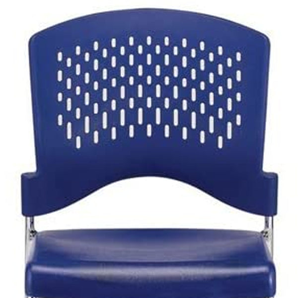 Homeroots Set Of Four Navy Blue And Silver Plastic Office Chair Navy Plastic 372438