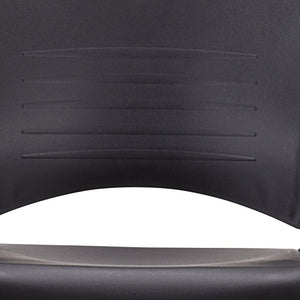 Homeroots Set Of Four Black And Silver Plastic Office Chair Black Plastic 372439