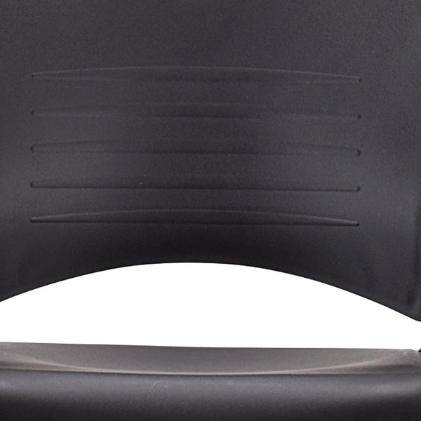 Homeroots Set Of Four Black And Silver Plastic Office Chair Black Plastic 372439