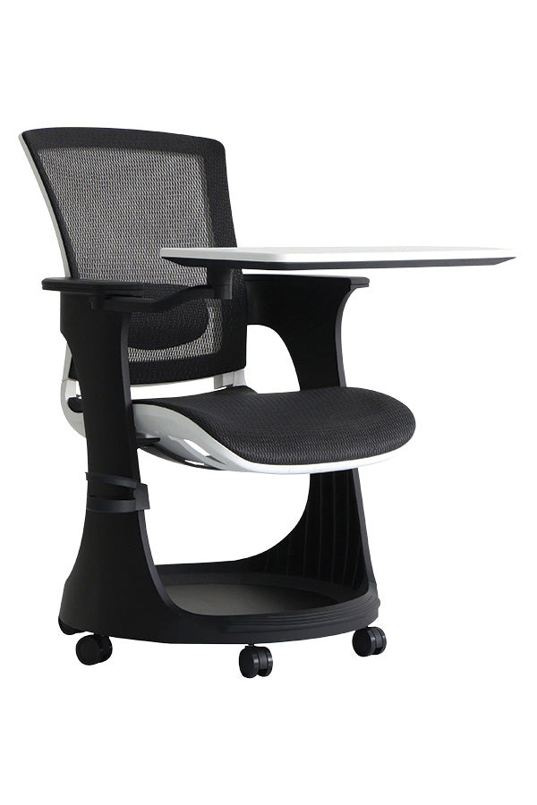 Homeroots Black Mesh Rolling Office Chair Black Plastic 372441