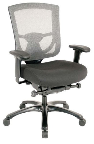 Homeroots Slate Gray And Black Adjustable Swivel Mesh Rolling Office Chair Grey Plastic 372457