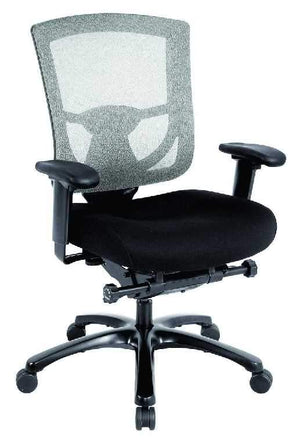 Homeroots Black Adjustable Swivel Mesh Rolling Office Chair Black Plastic 372458