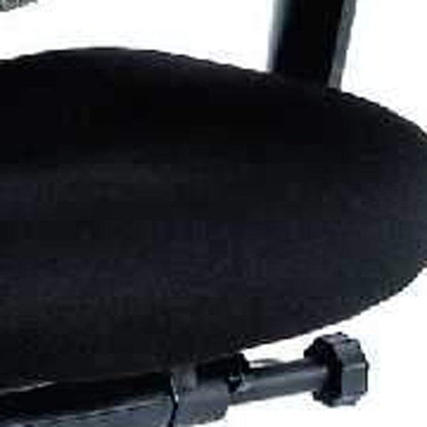 Homeroots Black Adjustable Swivel Mesh Rolling Office Chair Black Plastic 372458