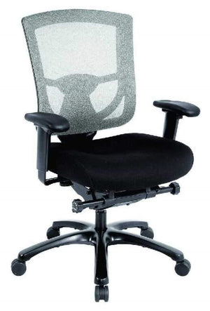 Homeroots Black Adjustable Swivel Mesh Rolling Office Chair Black Plastic 372458