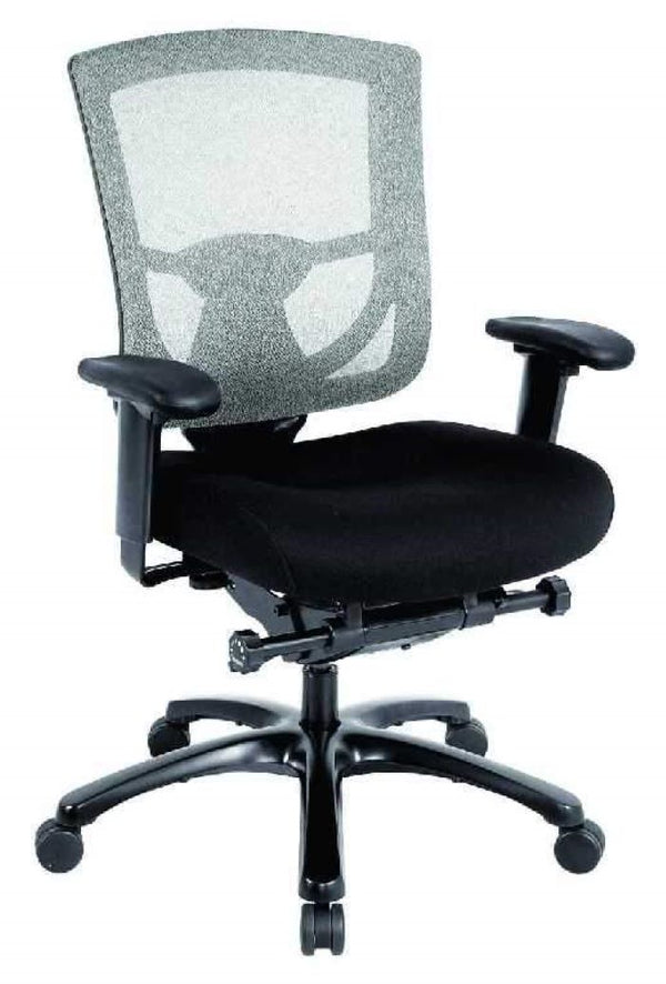 Homeroots Black Adjustable Swivel Mesh Rolling Office Chair Black Plastic 372458