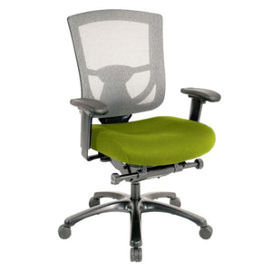 Homeroots Green And Black Adjustable Swivel Mesh Rolling Office Chair Green Plastic 372459