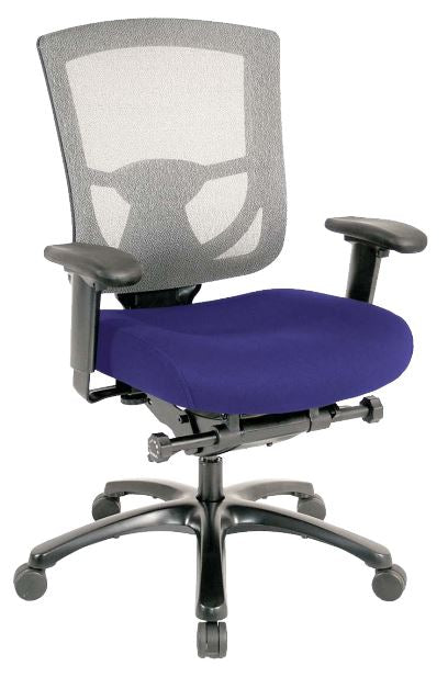 Homeroots Violet And Black Adjustable Swivel Mesh Rolling Office Chair Cobalt Plastic 372460