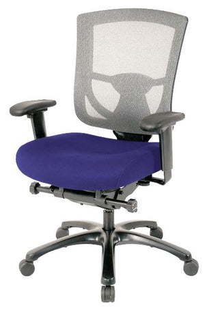 Homeroots Violet And Black Adjustable Swivel Mesh Rolling Office Chair Cobalt Plastic 372460