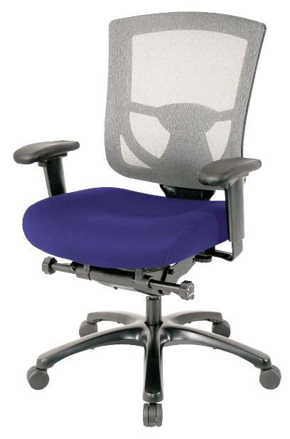 Homeroots Violet And Black Adjustable Swivel Mesh Rolling Office Chair Cobalt Plastic 372460