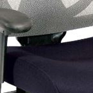 Homeroots Denim Blue And Black Adjustable Swivel Mesh Rolling Office Chair Denim Plastic 372461