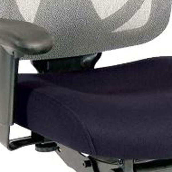 Homeroots Denim Blue And Black Adjustable Swivel Mesh Rolling Office Chair Denim Plastic 372461