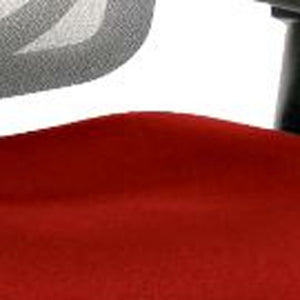 Homeroots Red And Black Adjustable Swivel Mesh Rolling Office Chair Red Plastic 372462