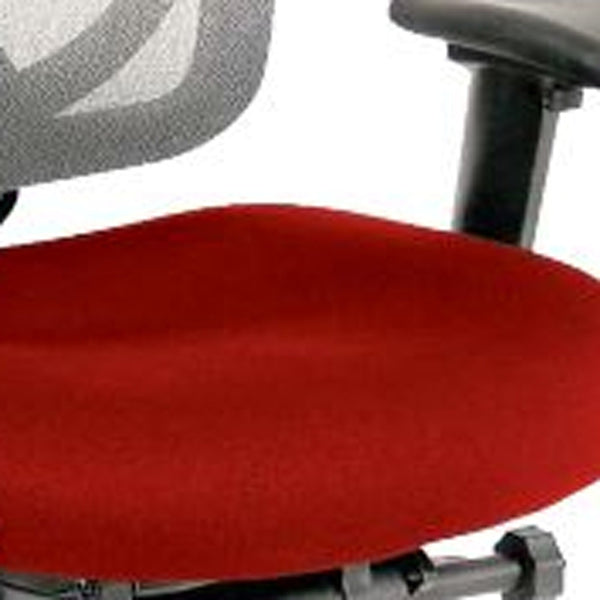Homeroots Red And Black Adjustable Swivel Mesh Rolling Office Chair Red Plastic 372462
