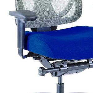 Homeroots Blue And Black Adjustable Swivel Mesh Rolling Office Chair Blue Plastic 372463