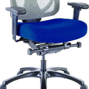 Homeroots Blue And Black Adjustable Swivel Mesh Rolling Office Chair Blue Plastic 372463