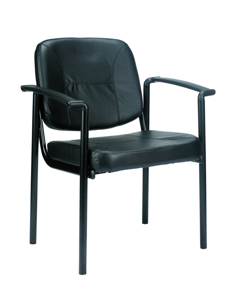 Homeroots Black Faux Leather Office Chair  Vinyl 372464