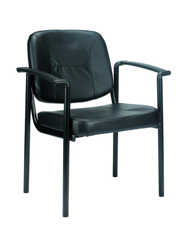 Homeroots Black Faux Leather Office Chair  Vinyl 372464