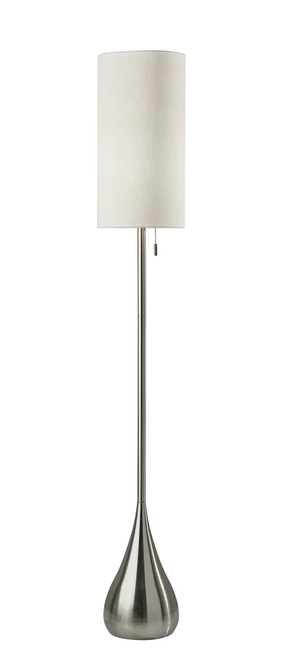 Homeroots 68" Traditional Shaped Floor Lamp With White Drum Shade  Metal 372483