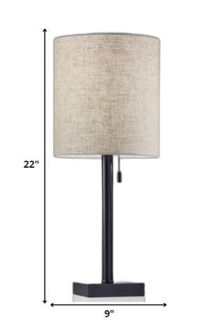 Homeroots Dark Bronze Metal Table Lamp Bronze  372489