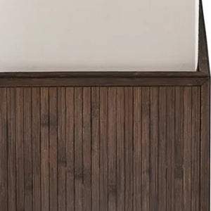 Homeroots 50" Brown Rattan Lantern Floor Lamp With Long White Rectangular Shade  Rattan 372498