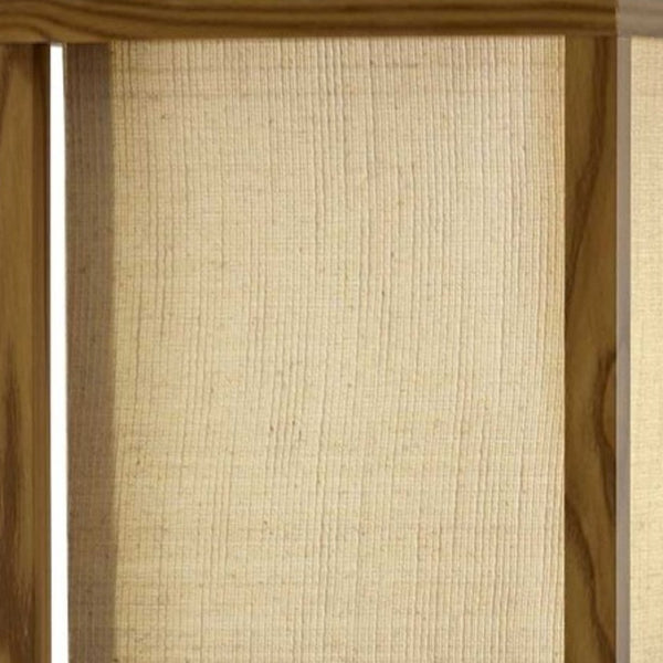 HomeRoots 63" Elegant Solid Wood Floor Lamp with Cozy Brown Fabric Shade for Warm Ambient Lighting Natural 372525