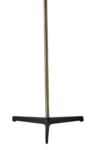 HomeRoots 71" Brass Metal Novelty Floor Lamp - Mid-Century Modern Black & White Cone Shade for Stylish Spaces 372556