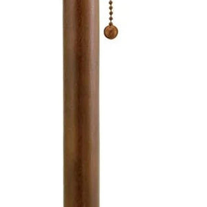 HomeRoots 31" Elegant Walnut Wood Table Lamp with Soft Beige Shade – Perfect for Modern Home Decor & Lighting 372561
