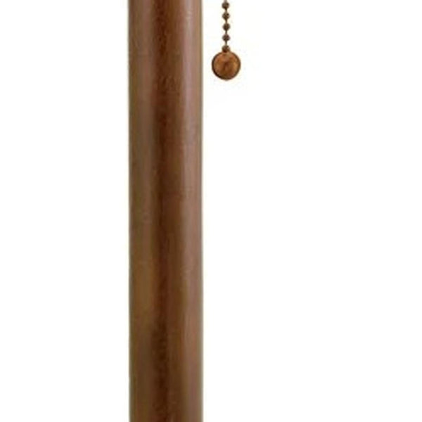 HomeRoots 31" Elegant Walnut Wood Table Lamp with Soft Beige Shade – Perfect for Modern Home Decor & Lighting 372561