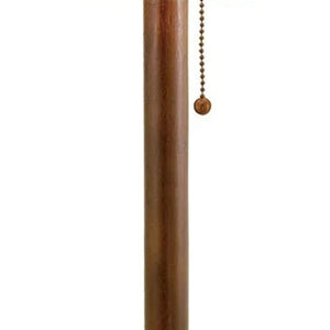 HomeRoots 31" Elegant Walnut Wood Table Lamp with Soft Beige Shade – Perfect for Modern Home Decor & Lighting 372561