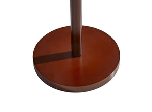 HomeRoots 65" Elegant Brown Solid Wood Floor Lamp with Beige Shade - Timeless Design for Any Space! 372562