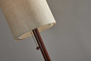 Homeroots 65" Solid Wood Traditional Shaped Floor Lamp With Beige Drum Shade  Solid Wood 372562