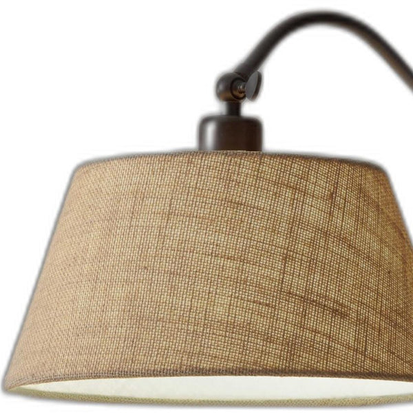 Homeroots Dark Bronze Metal Swing Arm Adjustable Table Lamp   372565