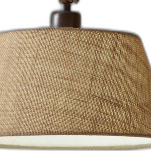 Homeroots Dark Bronze Metal Swing Arm Adjustable Table Lamp   372565