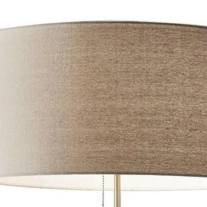 HomeRoots 66" Brown Floor Lamp with Vintage Style Drum Shade - Perfect for Living Rooms & Reading Nooks 372571