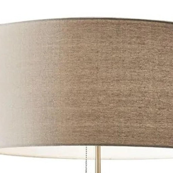 HomeRoots 66" Brown Floor Lamp with Vintage Style Drum Shade - Perfect for Living Rooms & Reading Nooks 372571