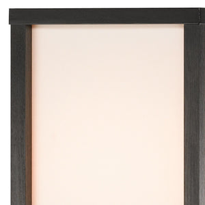 Homeroots 72" Black Column Floor Lamp With Off White Solid Color Rectangular Shade  Manufactured Wood 372583