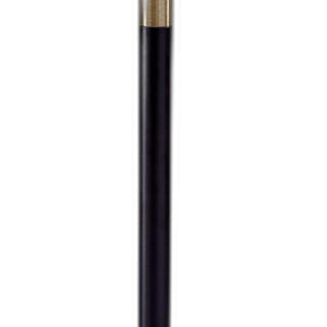 HomeRoots 27" Antiqued Brass Table Lamp with Brown Fabric Shade - Elegant Mid-Century Design for Any Room 372592