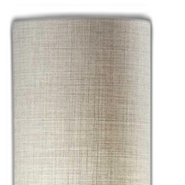 HomeRoots 70" Elegant Brass Two-Light Floor Lamp with White Drum Shade - Perfect for Living Rooms & Bedrooms 372593