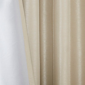 JLA Home Madison Park - Twist Linen-Look Faux Silk Curtain Panel with Lining, Twist-Top Drapes for Privacy & Luxe Sheen Champagne MP40-6368