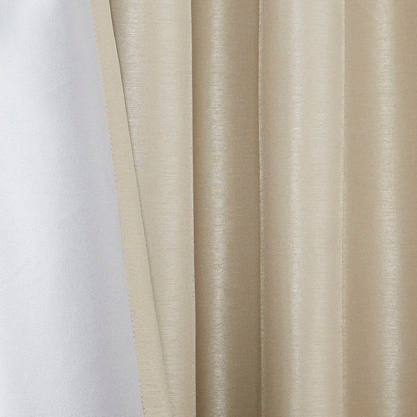 JLA Home Madison Park - Twist Linen-Look Faux Silk Curtain Panel with Lining, Twist-Top Drapes for Privacy & Luxe Sheen Champagne MP40-6368