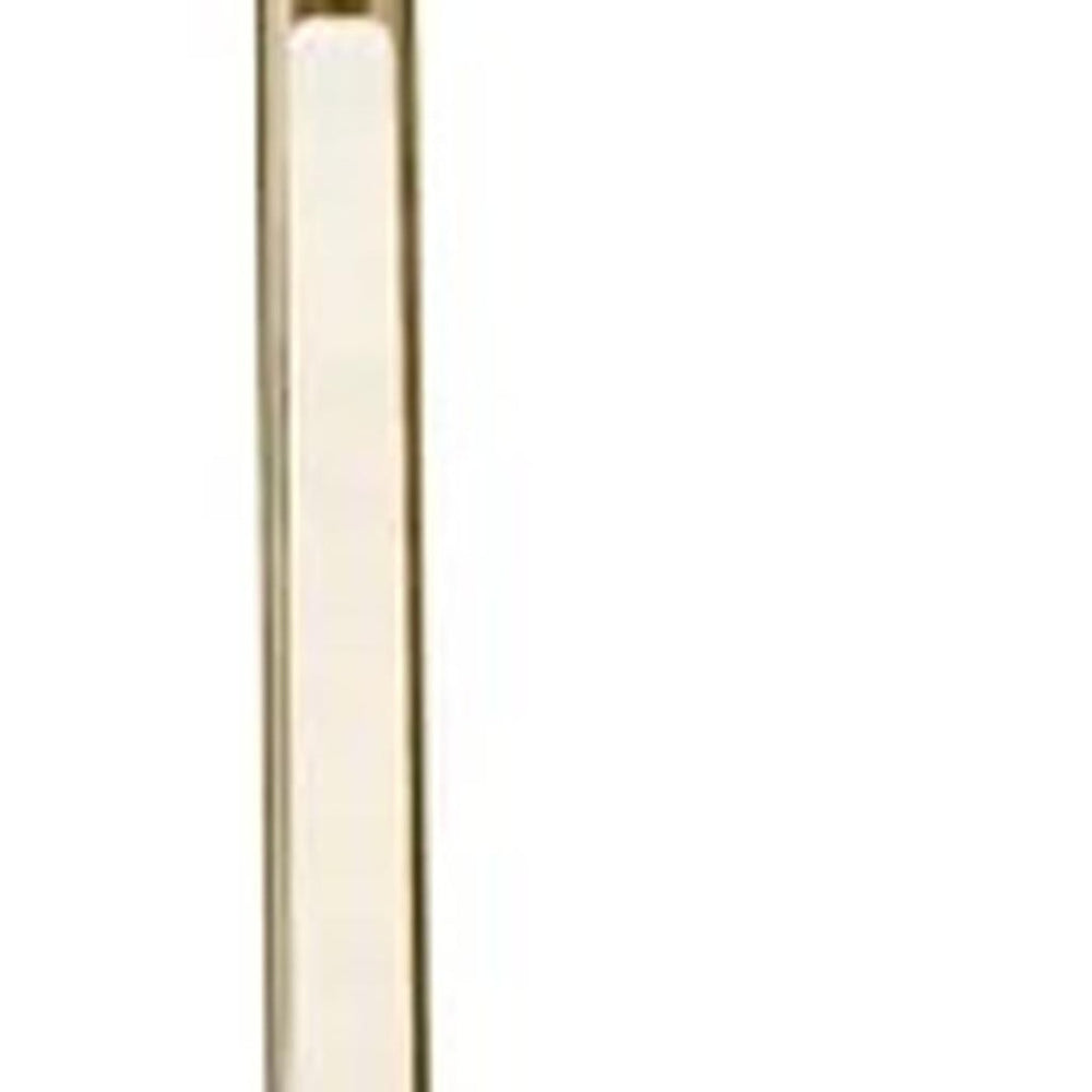 HomeRoots Minimalist Ambient Glow LED Floor Lamp - Elegant Black Marble Base with Dimmable Touch Control Brass 372616