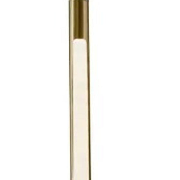 HomeRoots Minimalist Ambient Glow LED Floor Lamp - Elegant Black Marble Base with Dimmable Touch Control Brass 372616