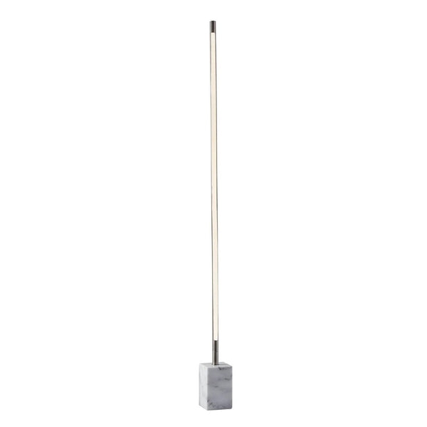 HomeRoots Minimalist Ambient Glow LED Floor Lamp - Elegant Black Marble Base with Dimmable Touch Control Brushed steel 372617