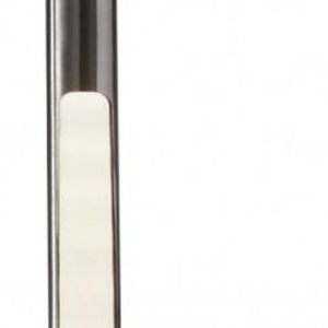 Homeroots Minimalist Ambient Glow Led Floor Lamp With Dimmer In Brushed Steel And White Marble Brushed Steel Metal 372617